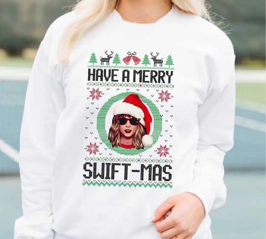Discover Merry Swiftmas Taylor Christmas Sweatshirt