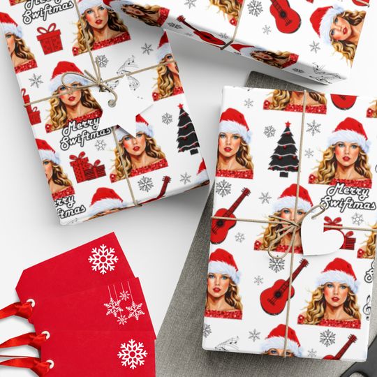 Discover Taylor Wrapping Paper | Swiftmas | Taylors Version | Taylor Christmas | Xmas Wrapping Paper