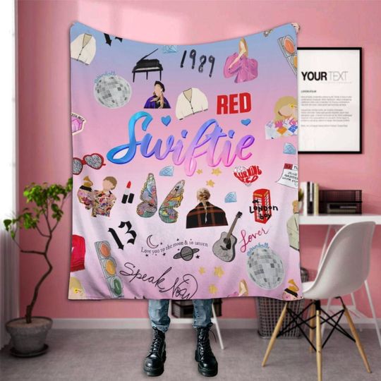 Discover Taylor Eras Tour Taylor version Blanket, Eras Tour Fleece Blanket, Taylor Quilt, Christmas Gift, Birthday Merch Midnight 1989 Red