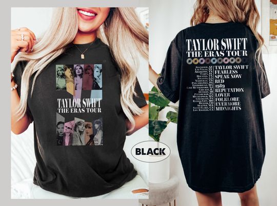 Discover Vintage Taylor Taylor version Eras Tour 2 sides  Color Shirt