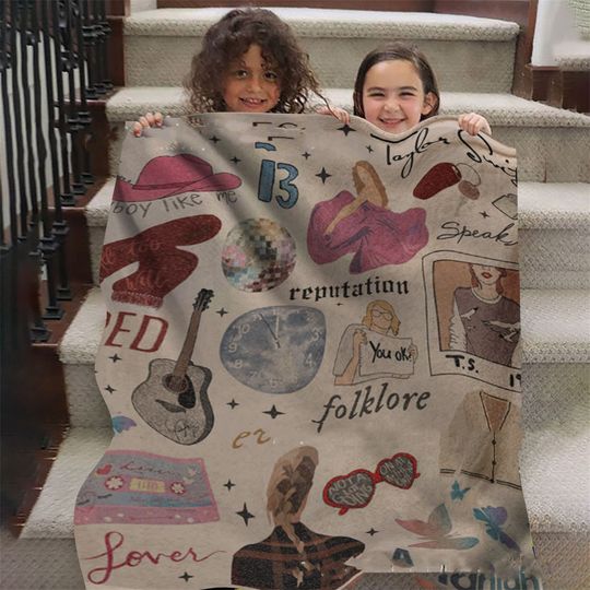 Discover Taylor Eras Tour Taylor version Fleece Blanket, Eras Tour Blanket