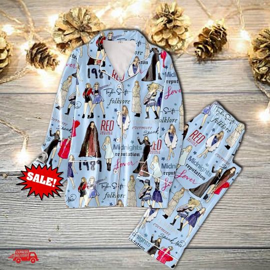Discover Taylor All Album Pajamas Set, TS Eras Tour 3D Pajamas, Taylor Version Pajamas