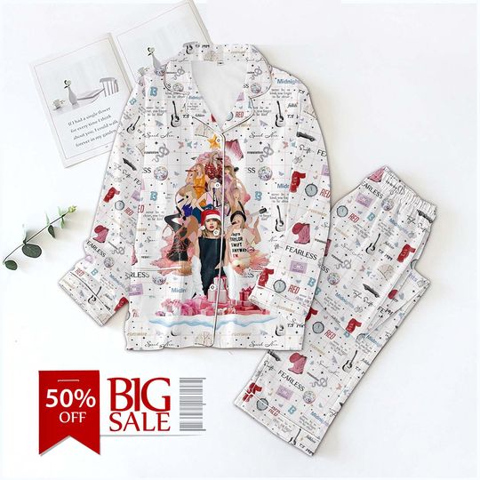 Discover Swfit Fearless Midnights Christmas Pajamas Set, Eras Tour Holiday Pajamas Family