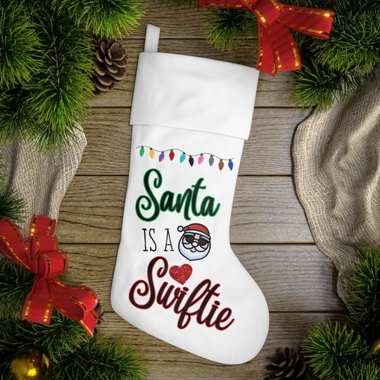 Discover Santa is a Taylor version Holiday Stocking, Taylor Fan Christmas Stocking