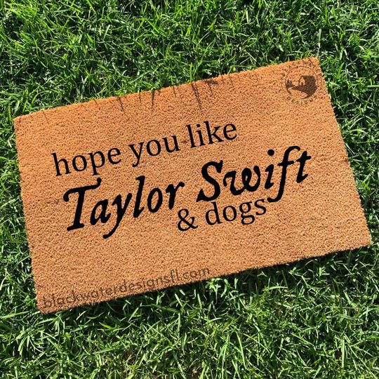 Discover Hope You Like Taylor And Dogs The Eras Tour Taylor Doormat