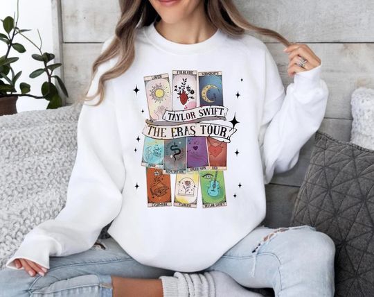 Discover Taylor Tour Tarot Card Vintage Christmas Shirt, Taylor Tour 2023 Sweatshirt