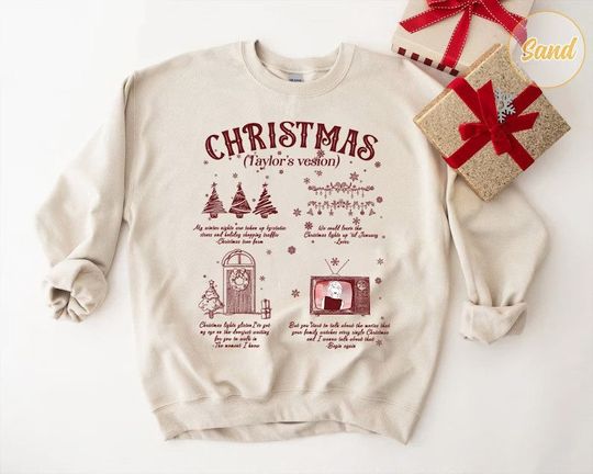 Discover Vintage Swift Christmas Taylo version Shirt, Eras Tour Shirt, Tswift Apparel Shirt