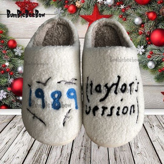 Discover 1989 Fluffy Slippers, Taylor Version Slippers, Taylor Slippers, Warm Cozy Slippers