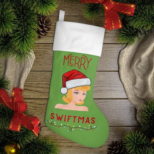 Discover Christmas Taylor 'Merry Swiftmas' Stocking Green