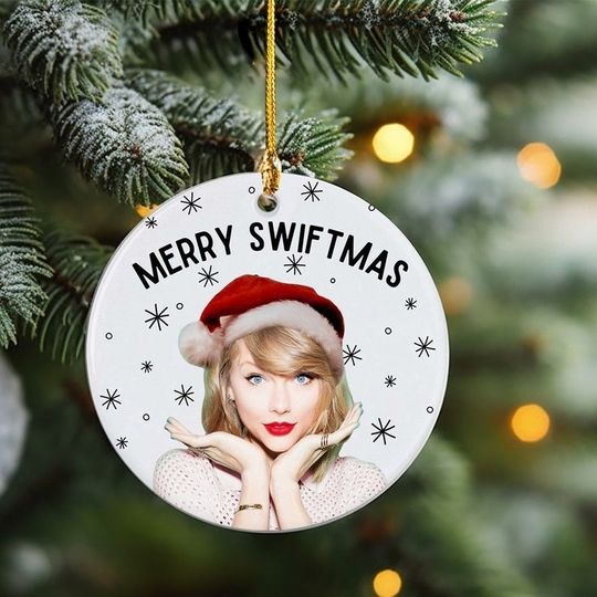 Discover Merry Swiftmas Ornament, Taylor Christmas Ornament, Taylor Eras Tour 2023 Christmas