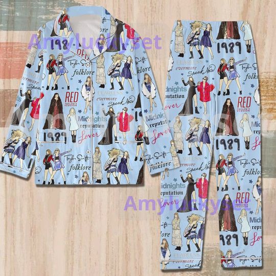 Discover Taylor version Womens Pajamas Set, Taylor version Tour Pajamas Set