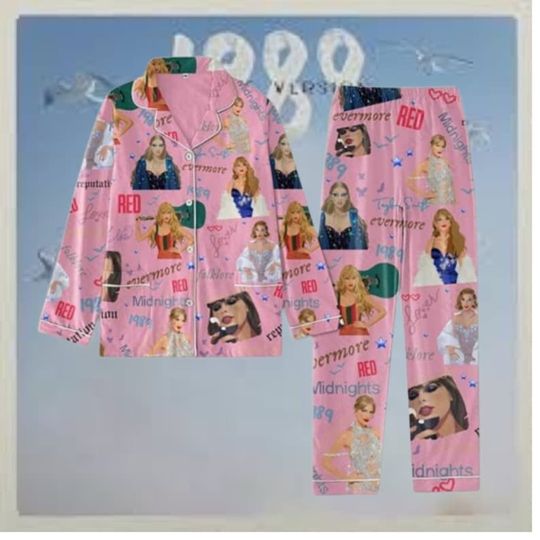 Discover The Eras Tour Christmas Pajamas, Taylor Holiday Pajamas, Taylor Pajamas Set