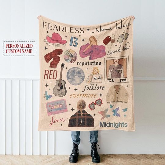 Discover Custom Taylor Eras Tour Taylor version Blanket, Eras Tour Fleece Blanket