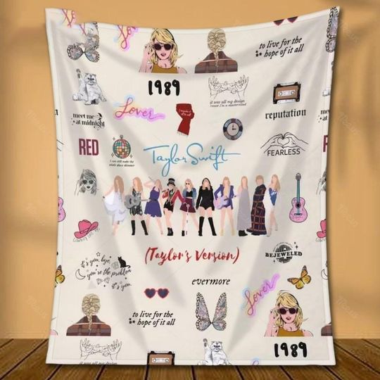 Discover Taylor Eras Tour Swifti Blanket, Taylor Sherpa Blanket, Gift For Swift Fan