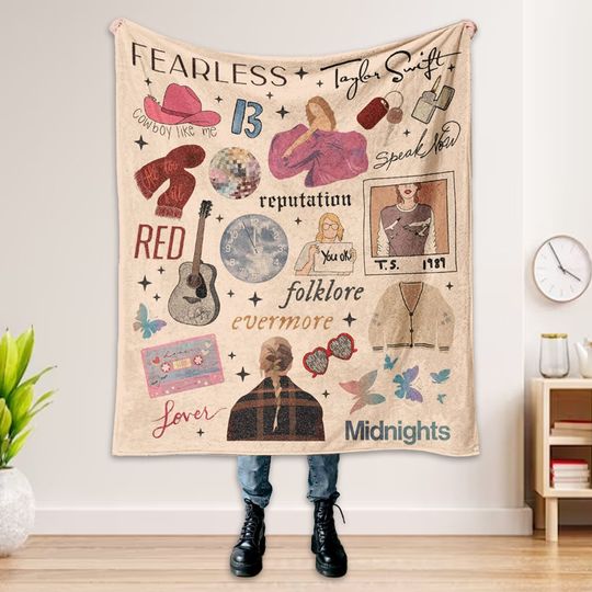 Discover Taylor version Eras Tour Blanket, Taylor 2023 Eras Tour Concert Blanket, Christmas Gift