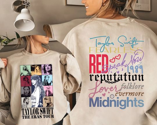 Discover Vintage Taylor The Eras Tour Sweatshirt, Taylor version Merch, Vintage The Eras Tour 2023