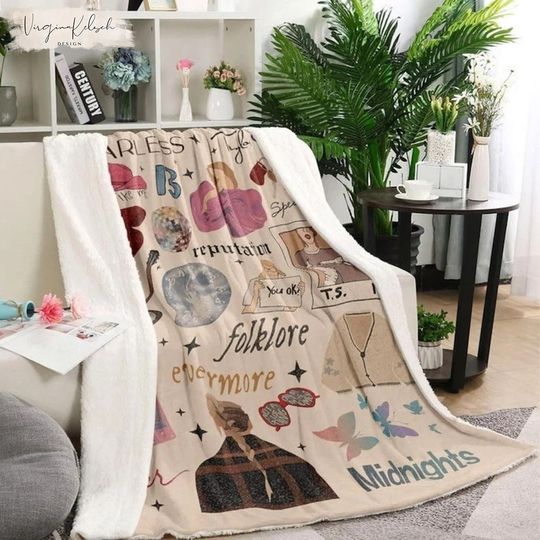 Discover Xmas Taylor Eras Tour Taylor version Fleece Blanket, Eras Tour Blanket