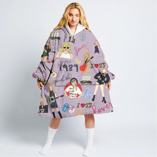 Discover Taylor Blanket Hoodie, Christmas Taylor Version Hoodie Blanket, ERAS Tour 1989