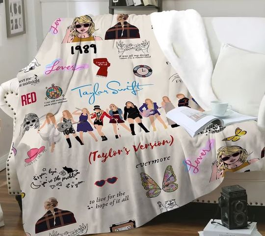 Discover Taylor Eras Tour Blanket, Eras Tour Blanket, Taylor Midnight 1989 Red Folklore