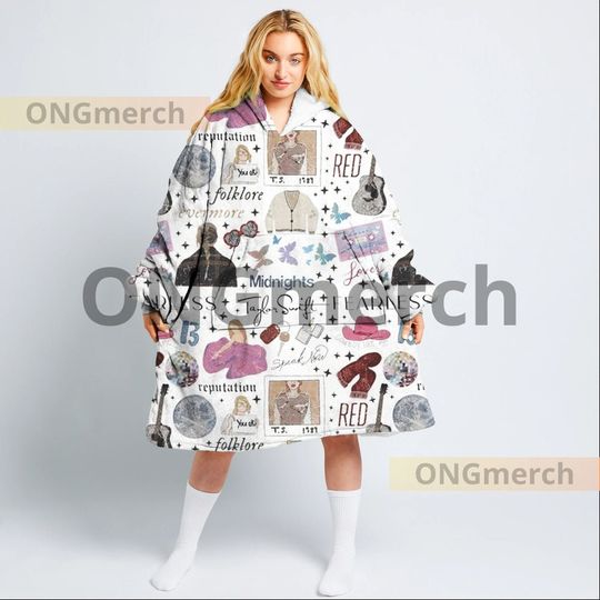 Discover Taylor Blanket Hoodie, Christmas Taylor version, ERAS Tour Taylo version