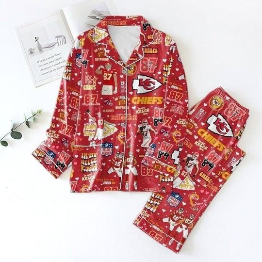 Discover Taylor Kelce SILK Pajamas Set, Go Taylors Boyfriend Pajamas Set, Taylor Eras Tour