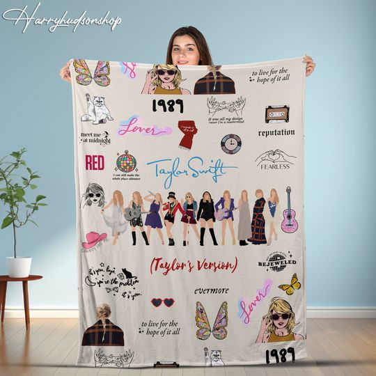 Discover Xmas Taylor Eras Tour Taylor version Fleece Blanket, Eras Tour Blanket