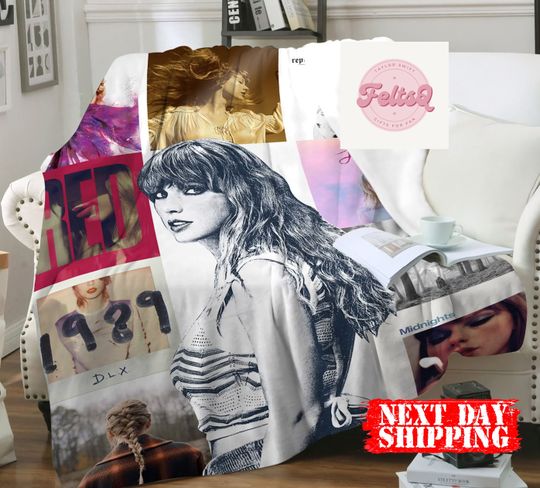 Discover Christmas Xmas Taylor Eras Tour Taylor version Fleece Blanket, Eras Tour Blanket