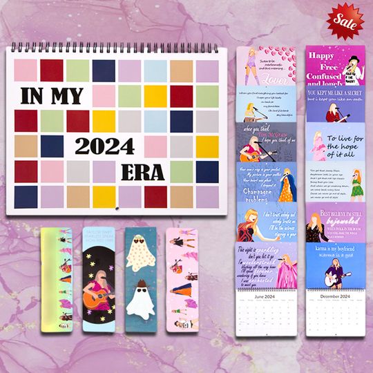 Discover In My 2024 Era Wall Calendar, Custom Taylor version Calendar, Taylor All Albums