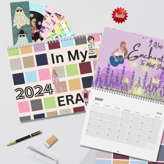 Discover In My 2024 Era Wall Calendar, Custom Taylor version Calendar, Taylor All Albums