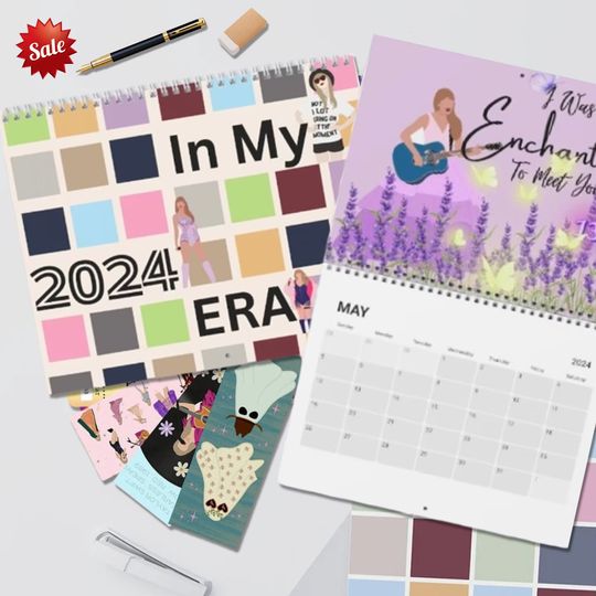 Discover In My 2024 Era Wall Calendar, Custom Taylor version Calendar, Taylor All Albums