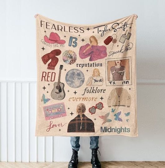 Discover Taylor Eras Tour Taylor version Blanket, Eras Tour Fleece Blanket