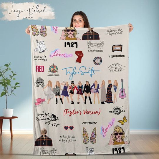 Discover Taylor Eras Tour Taylor version Blanket, Eras Tour Fleece Blanket