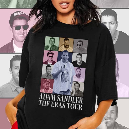Discover Adam Sandler The Eras Tour Shirt, Adam Sandler Homage TV Shirt