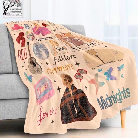 Discover Christmas Xmas Taylor Eras Tour Taylor version Fleece Blanket