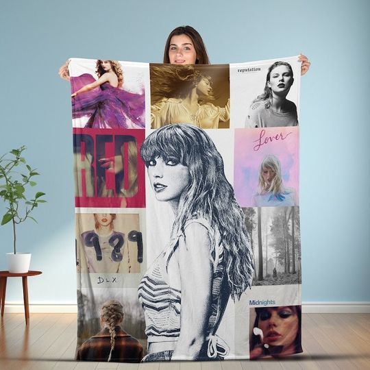 Discover Xmas Taylor Eras Tour Taylor version Fleece Blanket, Eras Tour Blanket