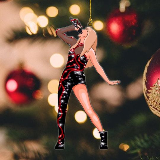 Discover 2D Flat Acrylic Taylor Reputation Eras Tour Christmas Ornament, Taylor version Gifts