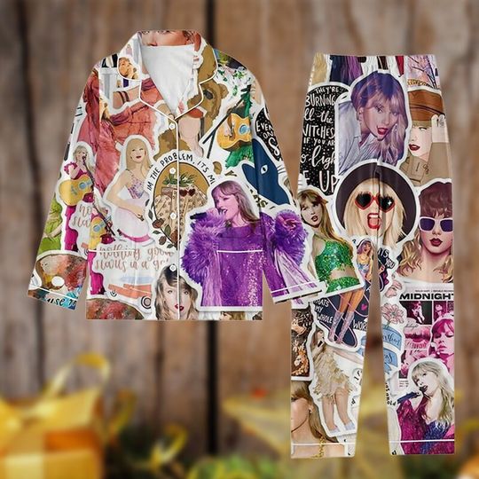 Discover The Eras Tour Pajama, Taylor Fan Gift, Taylor Pajamas Sets