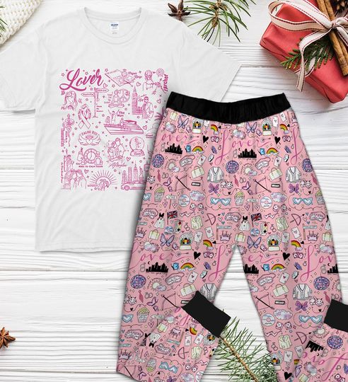 Discover Lover Tracklist Pajamas Set, Taylor Holiday Pajamas, Taylor version Family