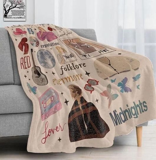 Discover Taylor Eras Tour Taylor Version Fleece Blanket, Eras Tour Blanket
