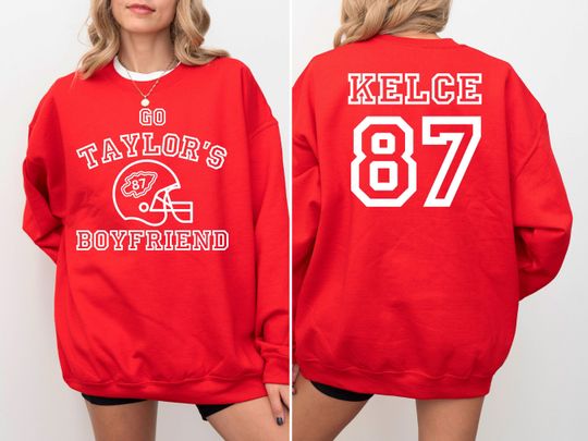 Discover Go Taylors Boyfriend Sweatshirt, Travis Kelce, Taylor Football, Taylor version Gift