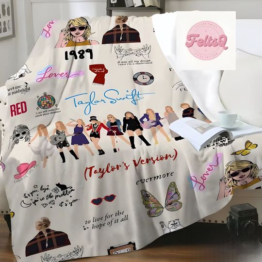 Discover Taylor Eras Tour Taylor Version Fleece Blanket, Eras Tour Blanket