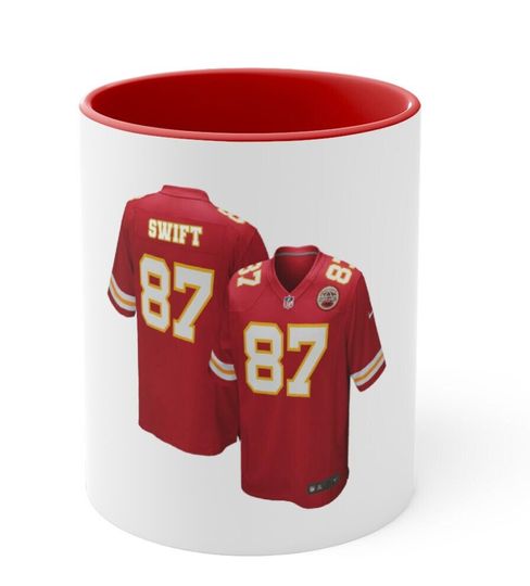 Discover Taylor and Travis Kelce Mug, Kelce Era Mug, Taylor version 87 Accent Mug