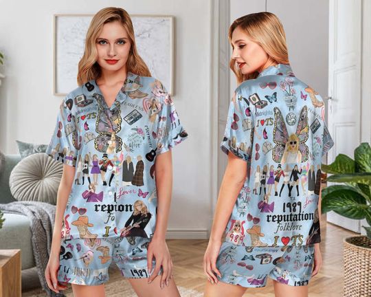 Discover Taylor Pajamas Set, Taylor Eras Tour  Pajamas Set, Swifti Eras Tour Merch.