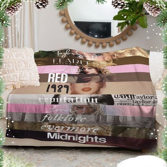 Discover Taylor Eras Tour Velveteen Plush Blanket, Taylor Version Blanket, Gift For Her