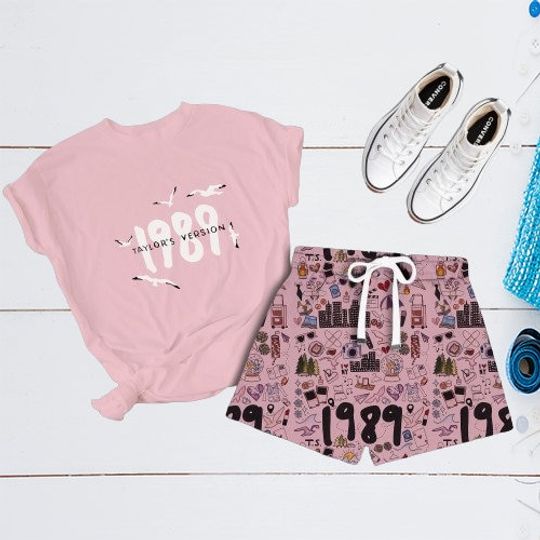 Discover Taylor Taylor version 1989 Short Pajamas Set, Album Eras Tour
