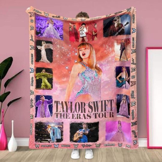 Discover Taylor Eras Tour Concert Blanket, Taylor version Fan Blanket