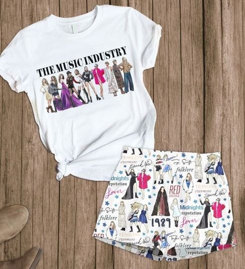Discover Taylor version Album Short Pajamas Set, Taylor version 2024 Set
