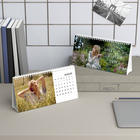 Discover Taylor Desk Calendar (2024 grid) desk calendar