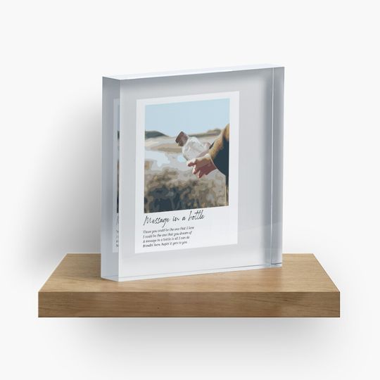 Discover Message In A Bottle The Eras Tour Taylor Photo Block, Taylor Fan Decor