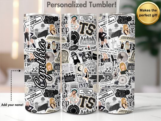 Discover Personalized 20oz The Eras Tour Taylor Stainless Steel Tumbler, Taylor Fan Gift